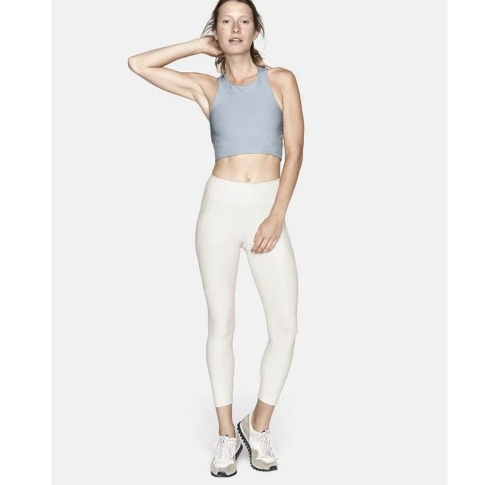 Outdoor Voices Blue Quartz Slashback Crop Activewear Top Size Large - Picture 3 of 11